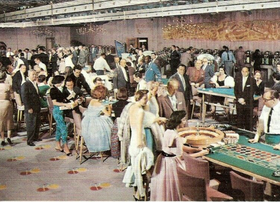Salle de casino de Las Vegas dans les années 1950, ambiance vintage