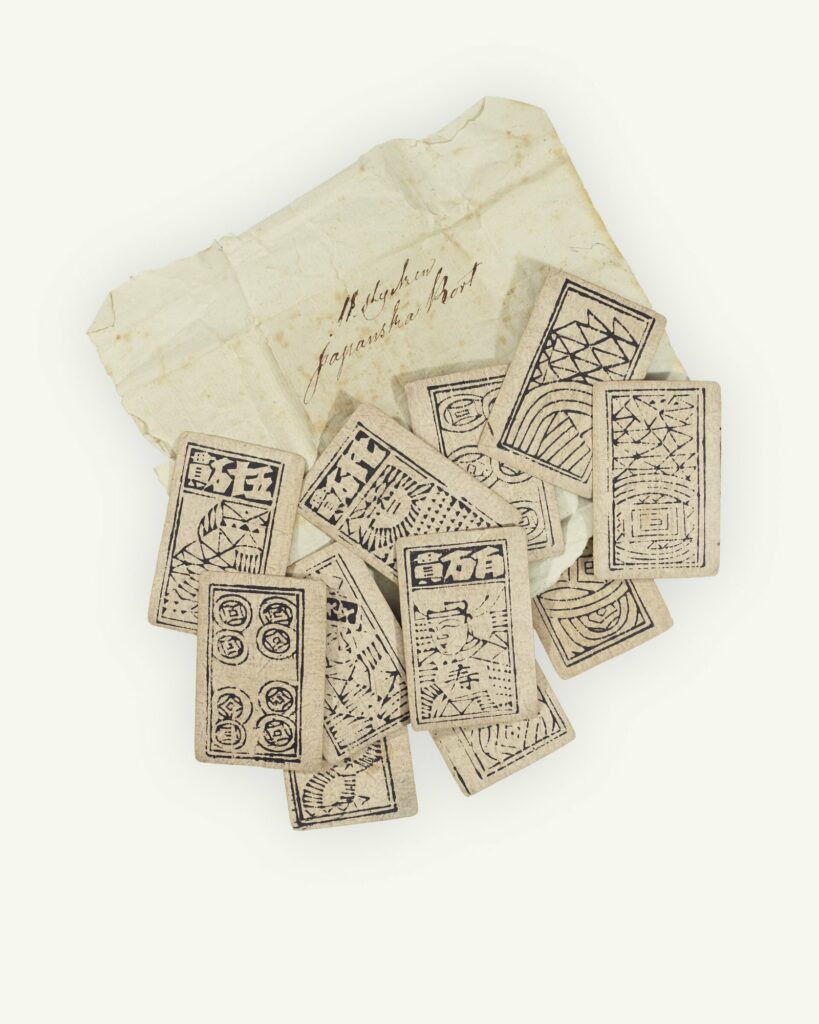 Cartes à jouer chinoises anciennes du jeu de ma diao