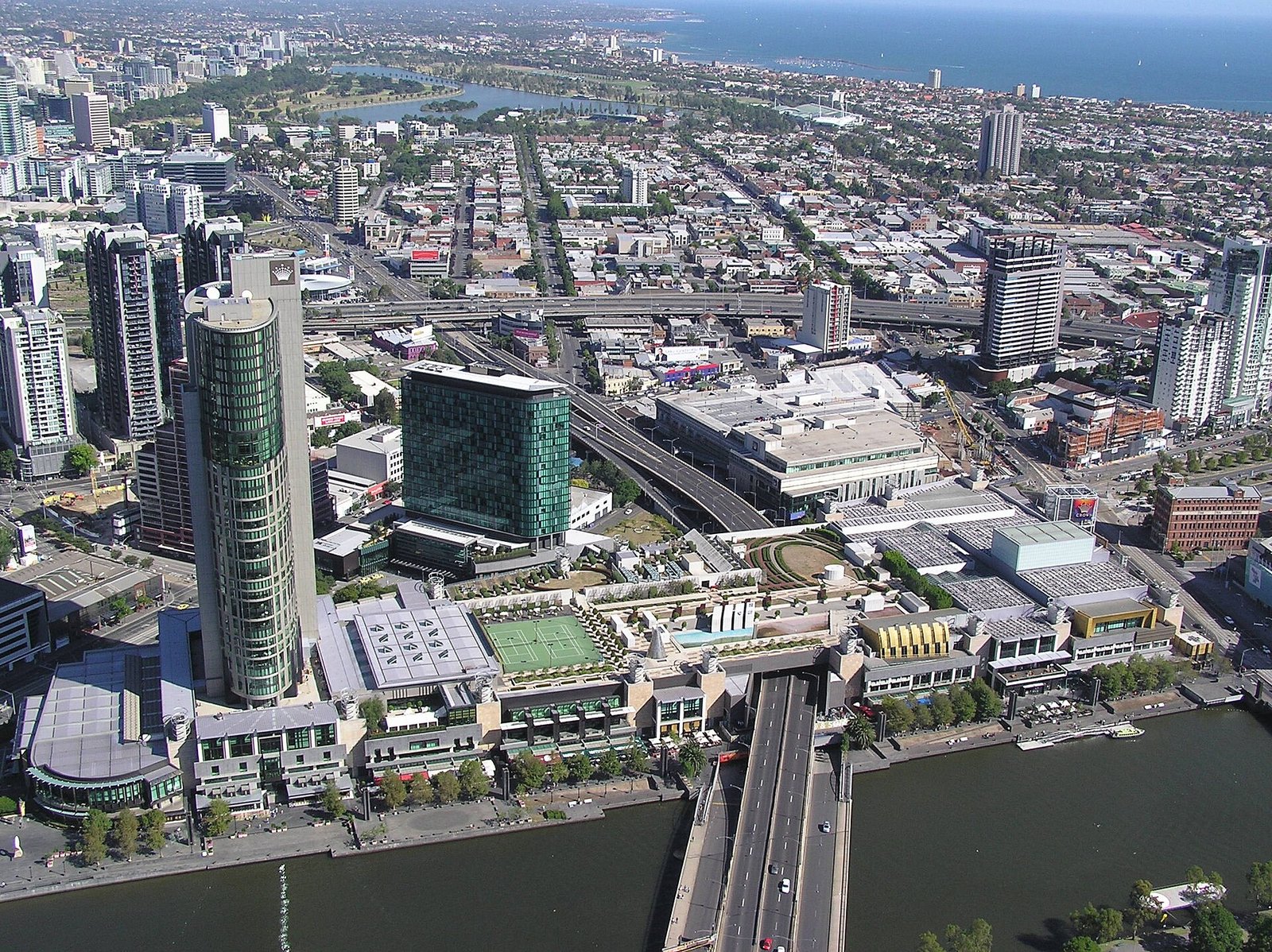 Vue du complexe du Crown Casino à Melbourne