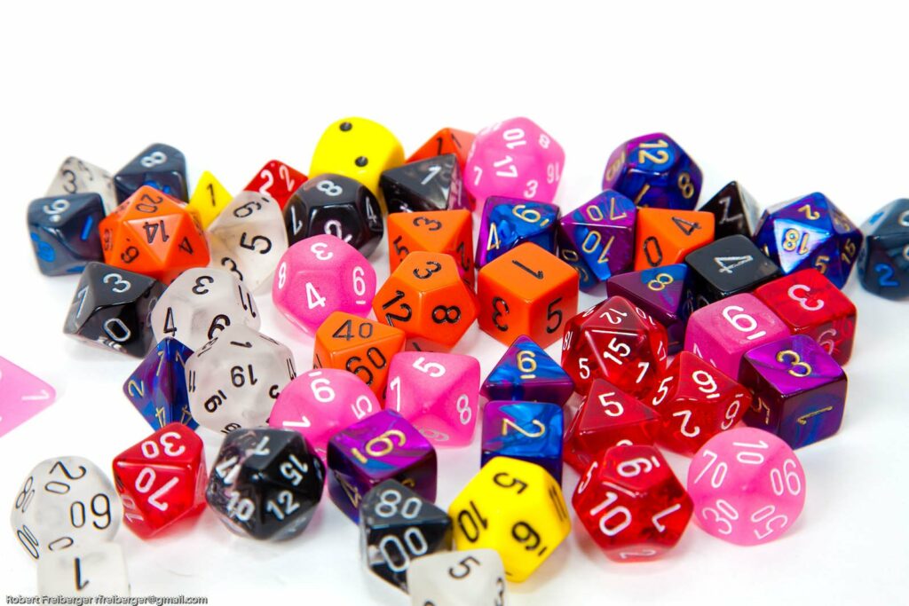 Gros plan de dés de casino