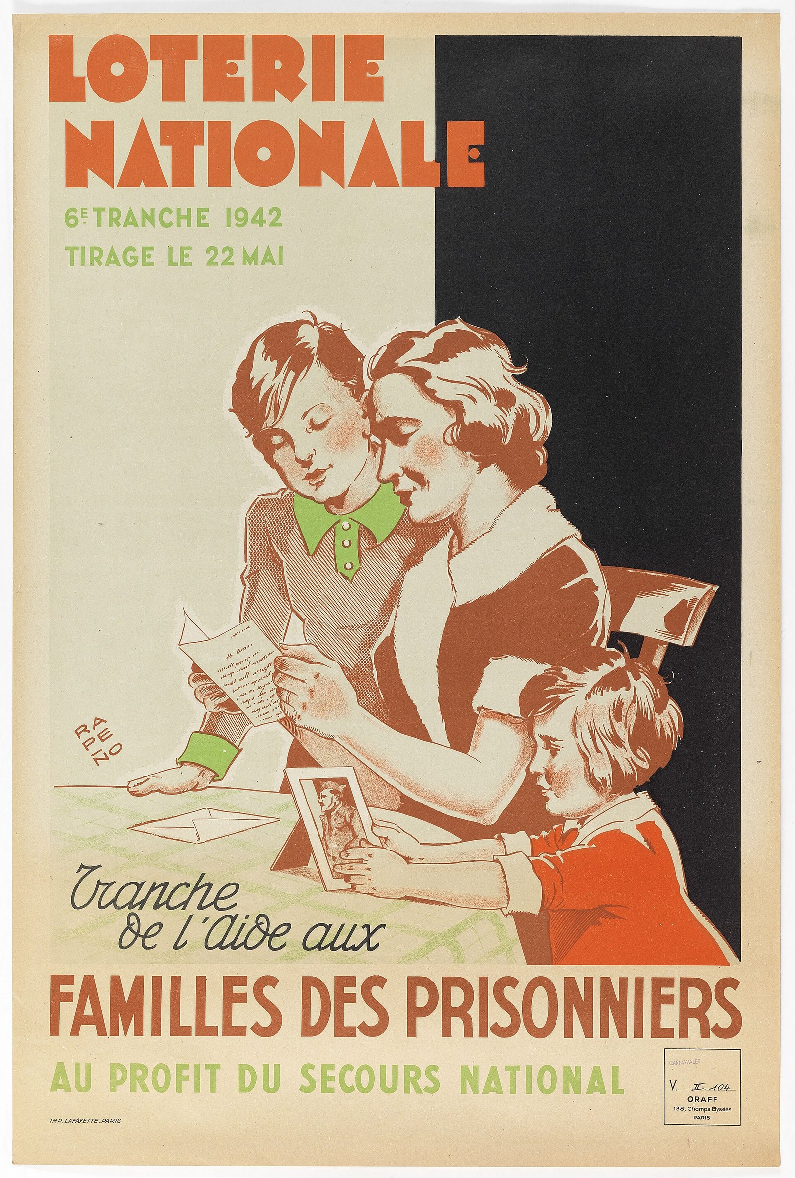 Affiche de la Loterie Nationale française, 1942