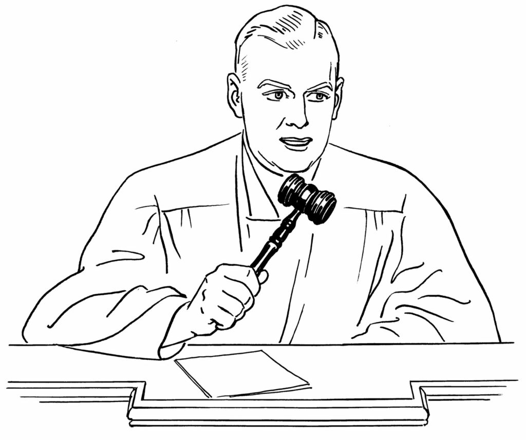 Marteau de juge, symbole judiciaire